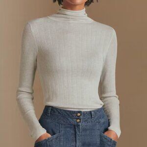 Poetry Ribbed Silk/Cashmere Turtleneck